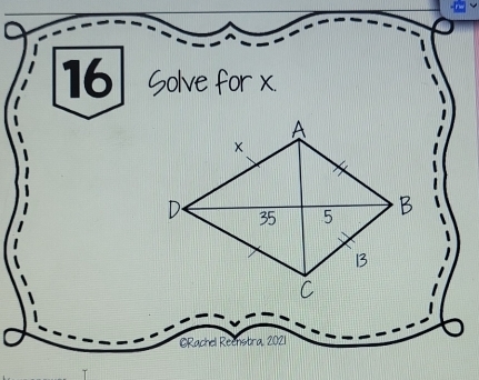 solve for x
ORachell Reenstra, 2021