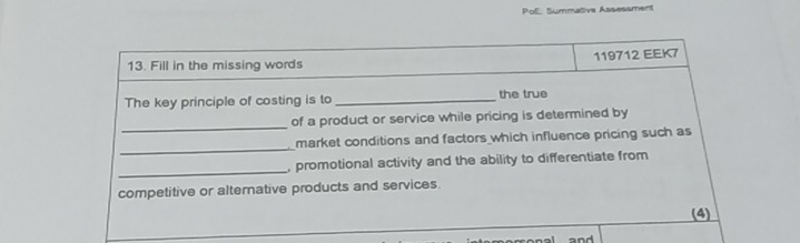 Poll Summative Assessment