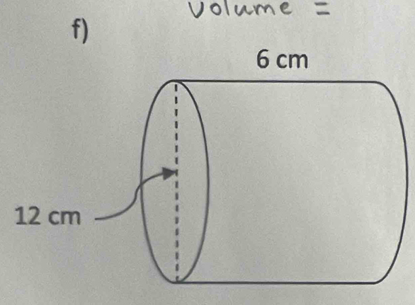 Volume =
f)