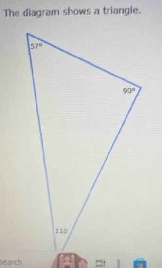 The diagram shows a triangle.
search