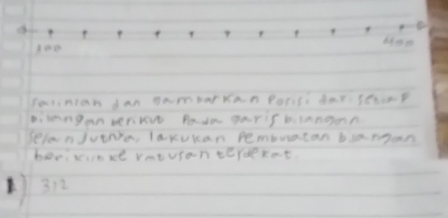 Tecincan dan gamparKan Porisi dar seng 
pilangan erwve Padn garis bisanon 
selanJvena, laxukan pembuatan biaroan 
borsinse rmeusan terderat. 
) 312