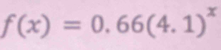 f(x)=0.66(4.1)^x