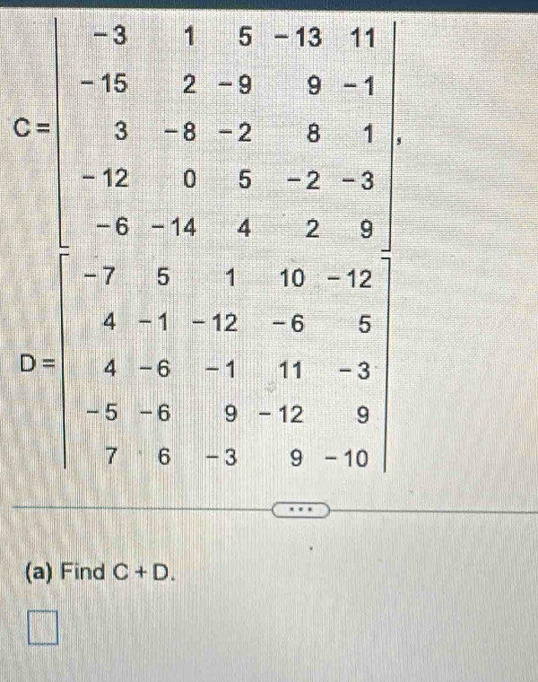 Find C+D.
□°