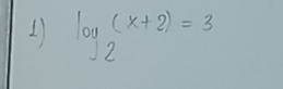 log _2(x+2)=3