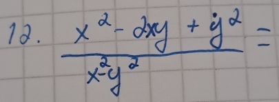  (x^2-2xy+y^2)/x^2y^2 =