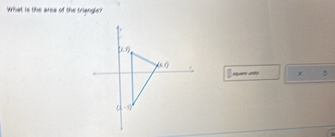 What is the area of the triangle?
Ars als
a