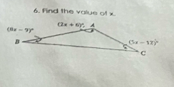 Find the value of x.