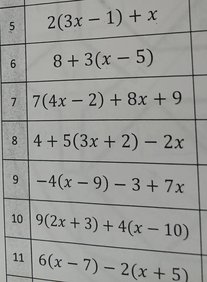 5
6
7
1
6(x-7)-2(x+5)