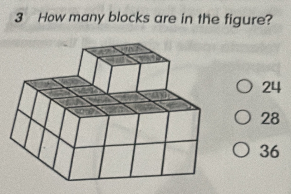 How many blocks are in the figure?
24
28
36