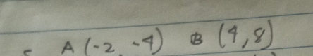 A(-2,-4) (4,8)