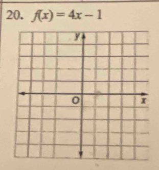 f(x)=4x-1