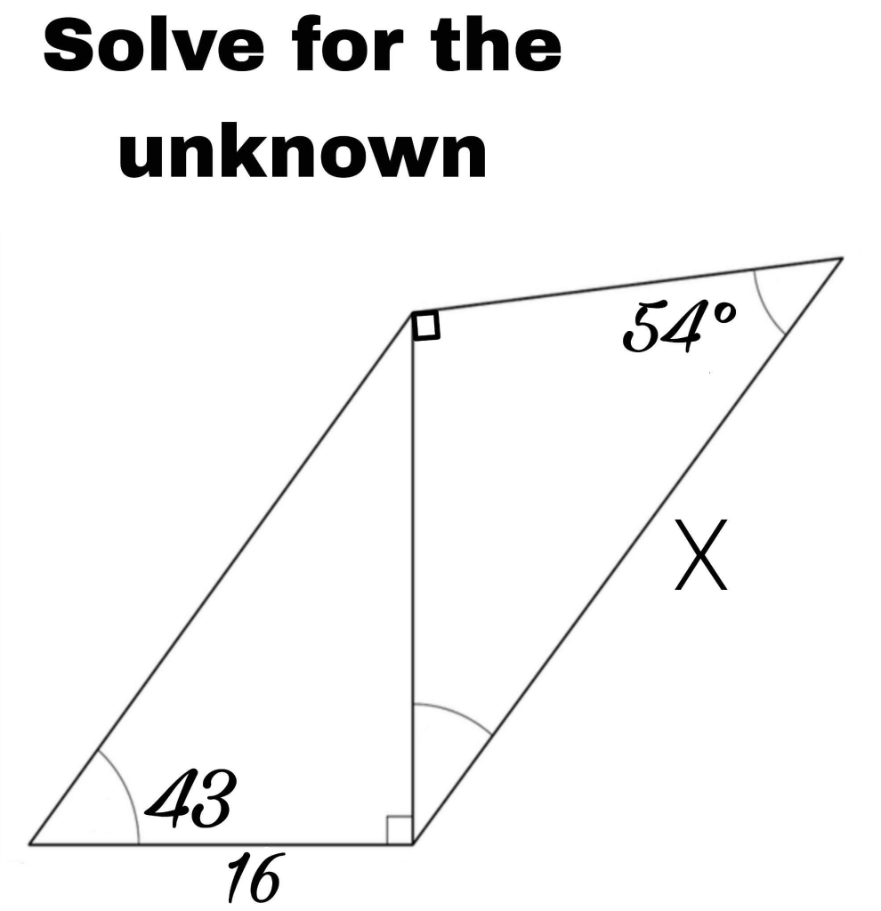 Solve for the
unknown