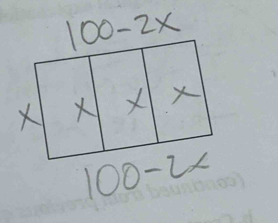 100-2x
X X
100-2x