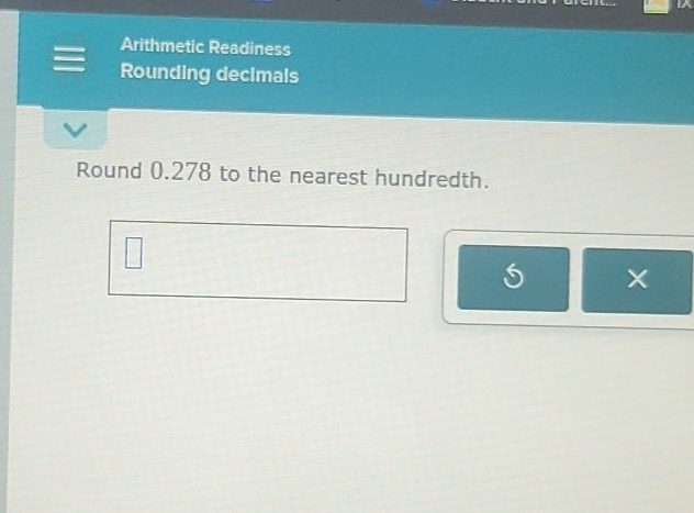Solved: LA Arithmetic Readiness Rounding decimals Round 0.278 to the ...