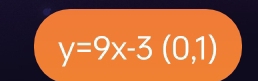 y=9x-3(0,1)