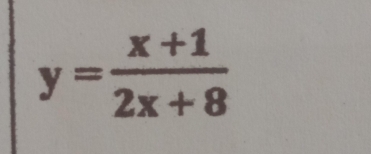 y= (x+1)/2x+8 