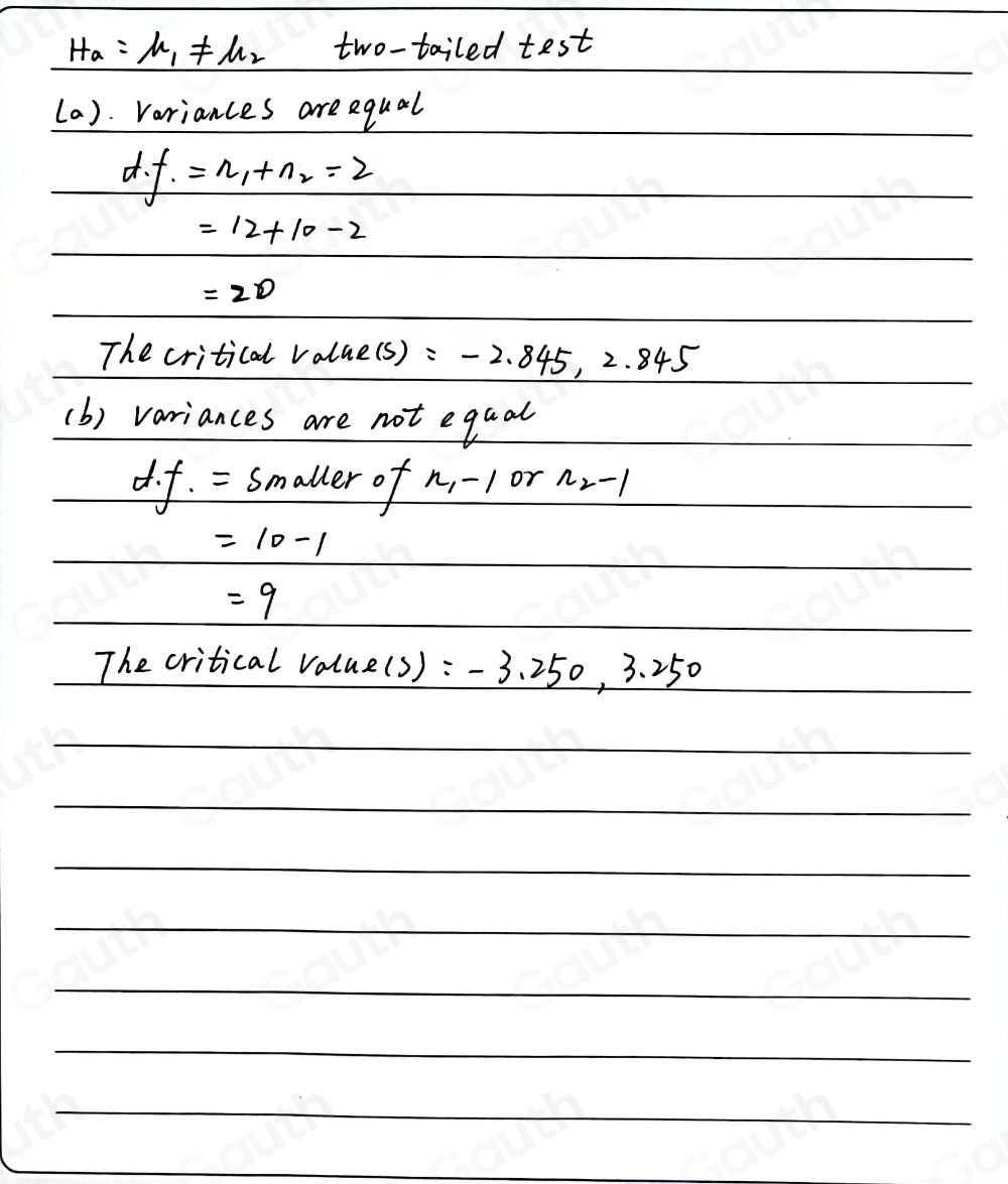 Solved: Use the t-distribution table to find the critical value(s) for ...