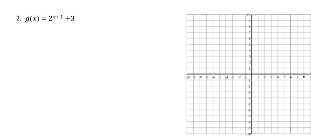 g(x)=2^(x+1)+3
8
-10