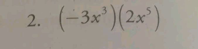 (-3x^3)(2x^5)