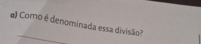 Como é denominada essa divisão?