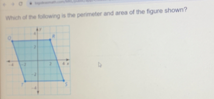 frgde asmath comy M. Which of the following is the perimeter and area ...