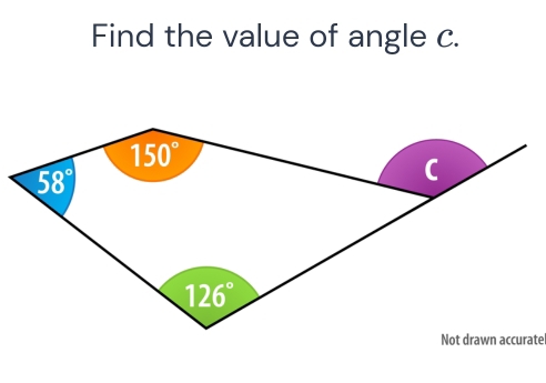 Find the value of angle c.