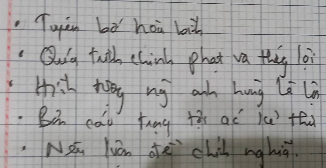 Twàn bà hoā ban 
Qug tuth chin phat va thy loi 
tht hog ng gh hung Ci l 
B cat fing tà aó 1? fea 
Náú luàn dèì chi ng hiā