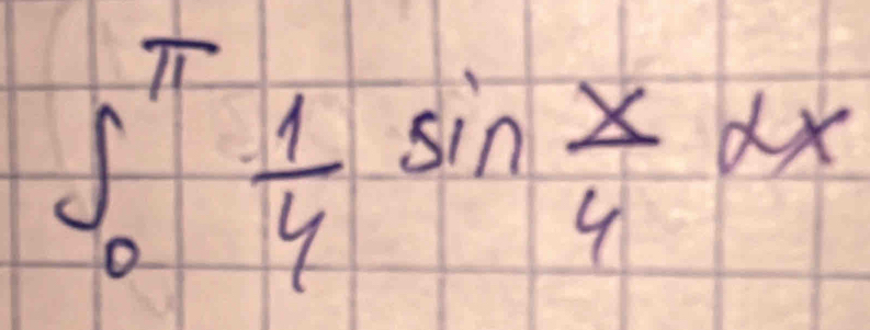 ∈t _0^((π)frac 1)4sin  x/4 dx