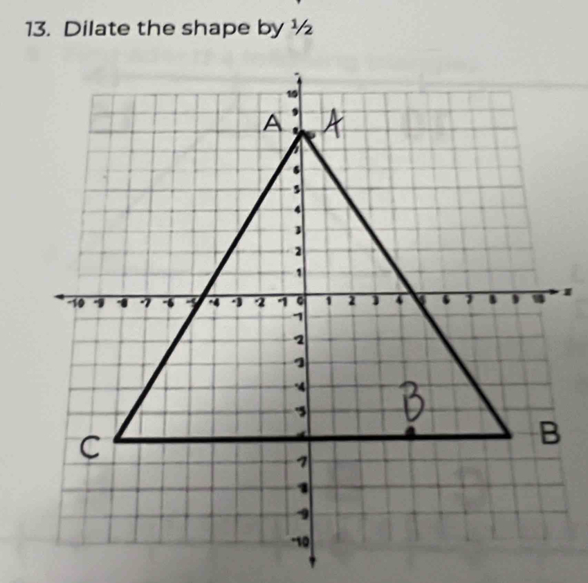 Dilate the shape by ½