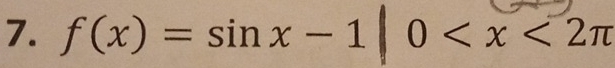 f(x)=sin x-1|0