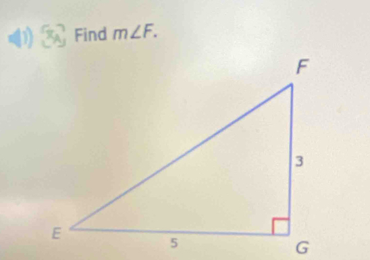 (1) t+ Find m∠ F.