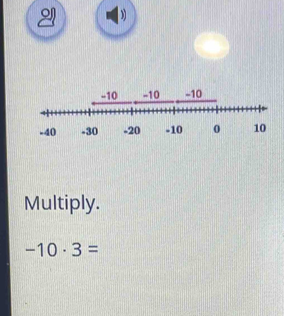 Multiply.
-10· 3=