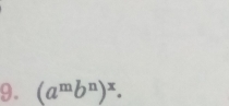 (a^mb^n)^x.