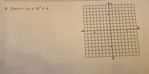 f(x)=-(x+5)^2+6