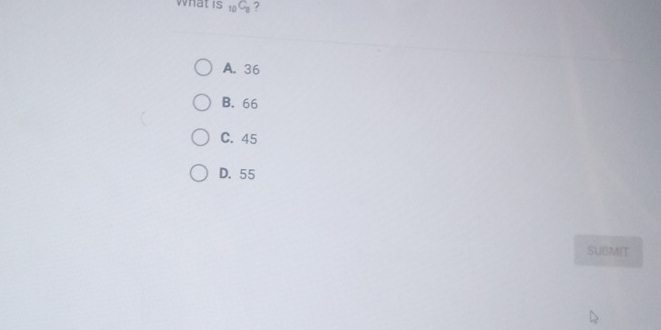 what is C_0 ?
A. 36
B. 66
C. 45
D. 55
SUBMIT