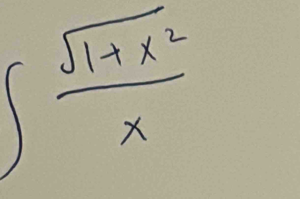 ∈t  (sqrt(1+x^2))/x 