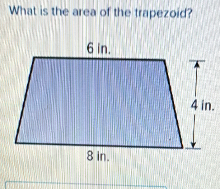 What is the area of the trapezoid? 
.