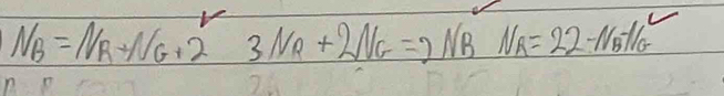 N_B=N_A+N_G+23N_G+2N_G=2N_B+N_A=22-N_B+N_G