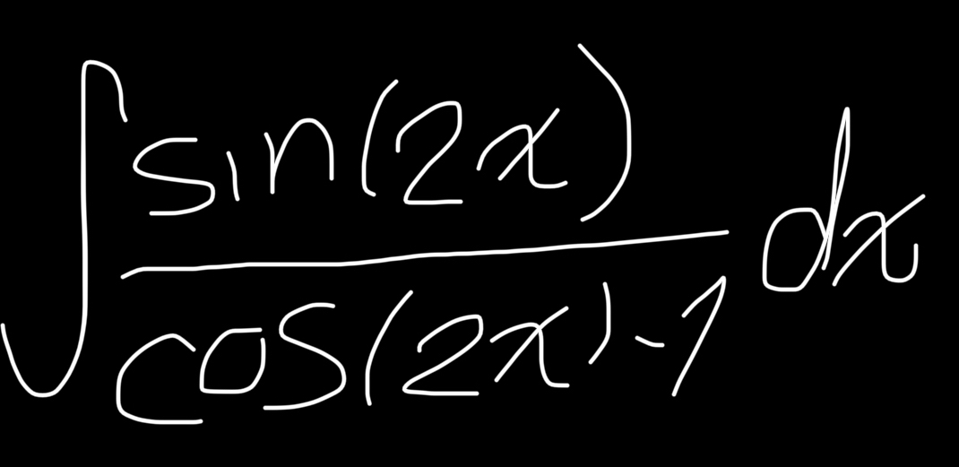 ∈t  sin (2x)/cos (2x) dx