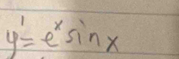 y'=e^xsin x