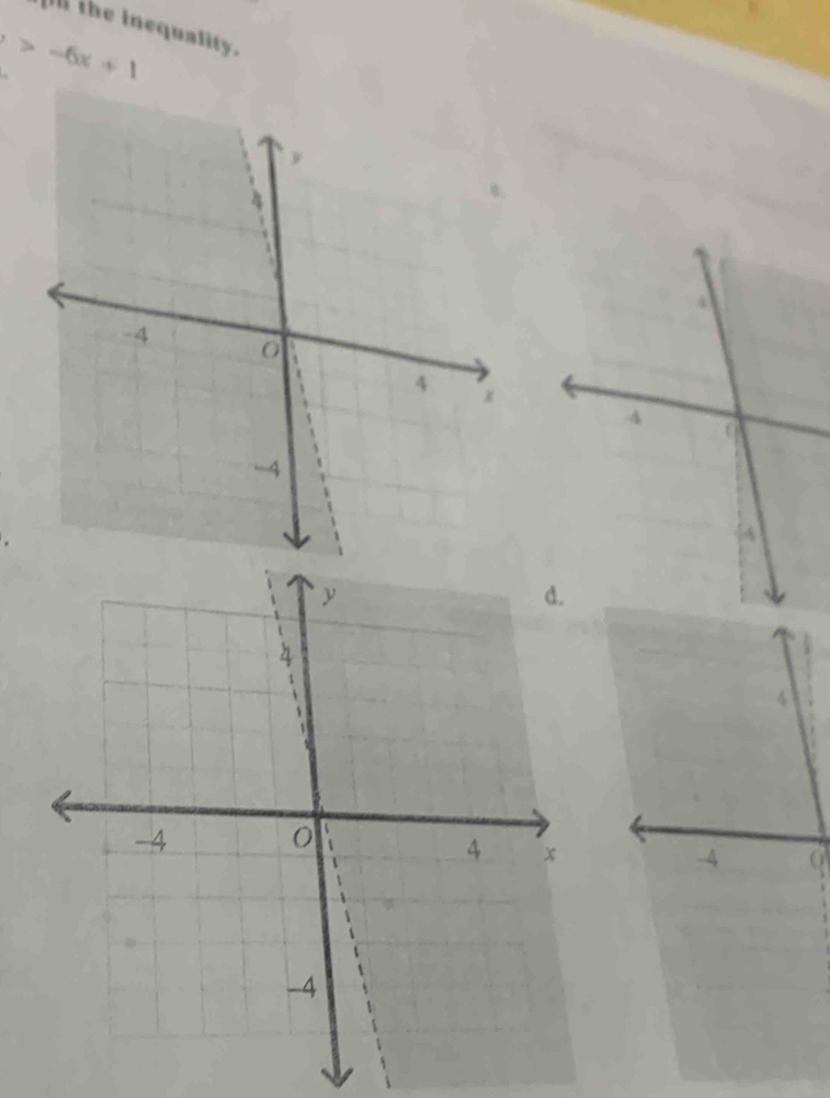 [ the inequality.
-6x+1

0