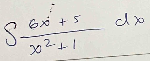 ∈t  (6x+5)/x^2+1 dx