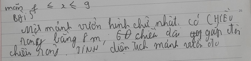 man f≤ x≤ 9
BAiS 
wnd mank ován hink chuì mhat. (ǒ (Hiéd 
nong bang fm, chei dā guǐn dà 
chein Zong. JiNd dian uch mank wù oTo