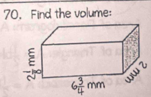 Find the volume: