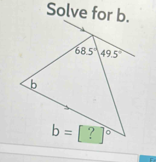 Solve for b.
Fr