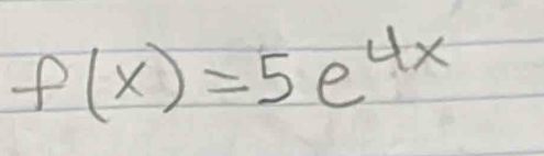 f(x)=5e^(4x)