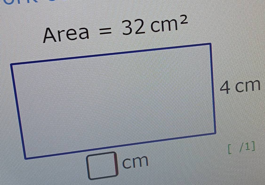 Area =32cm^2