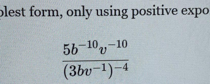 blest form, only using positive expo