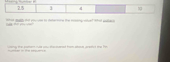 Solved: What moth did you use to determine the missing volue? What ...