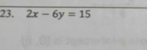 2x-6y=15